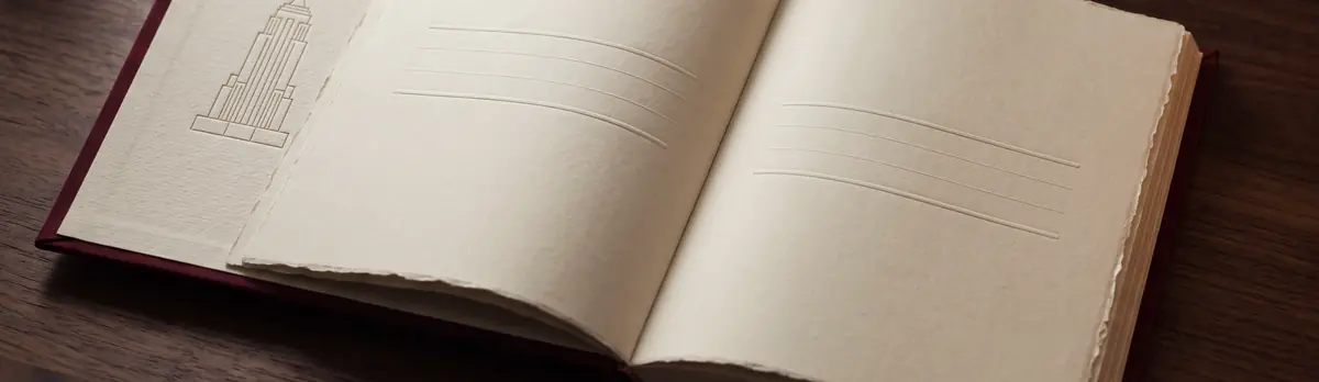Açık bir kitabın krem sayfaları